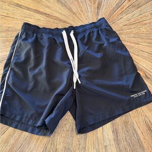 Armani Exchange A|X Navy Swim Trunks 5” Inseam Logo Men’s Small 30” waist